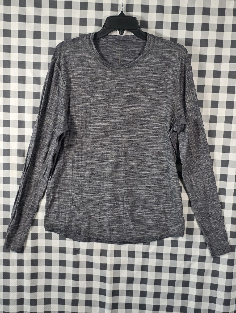 Lululemon Women’s Long Sleeve Running Shirt Gray Heather Size 8 Athletic Top Gym
